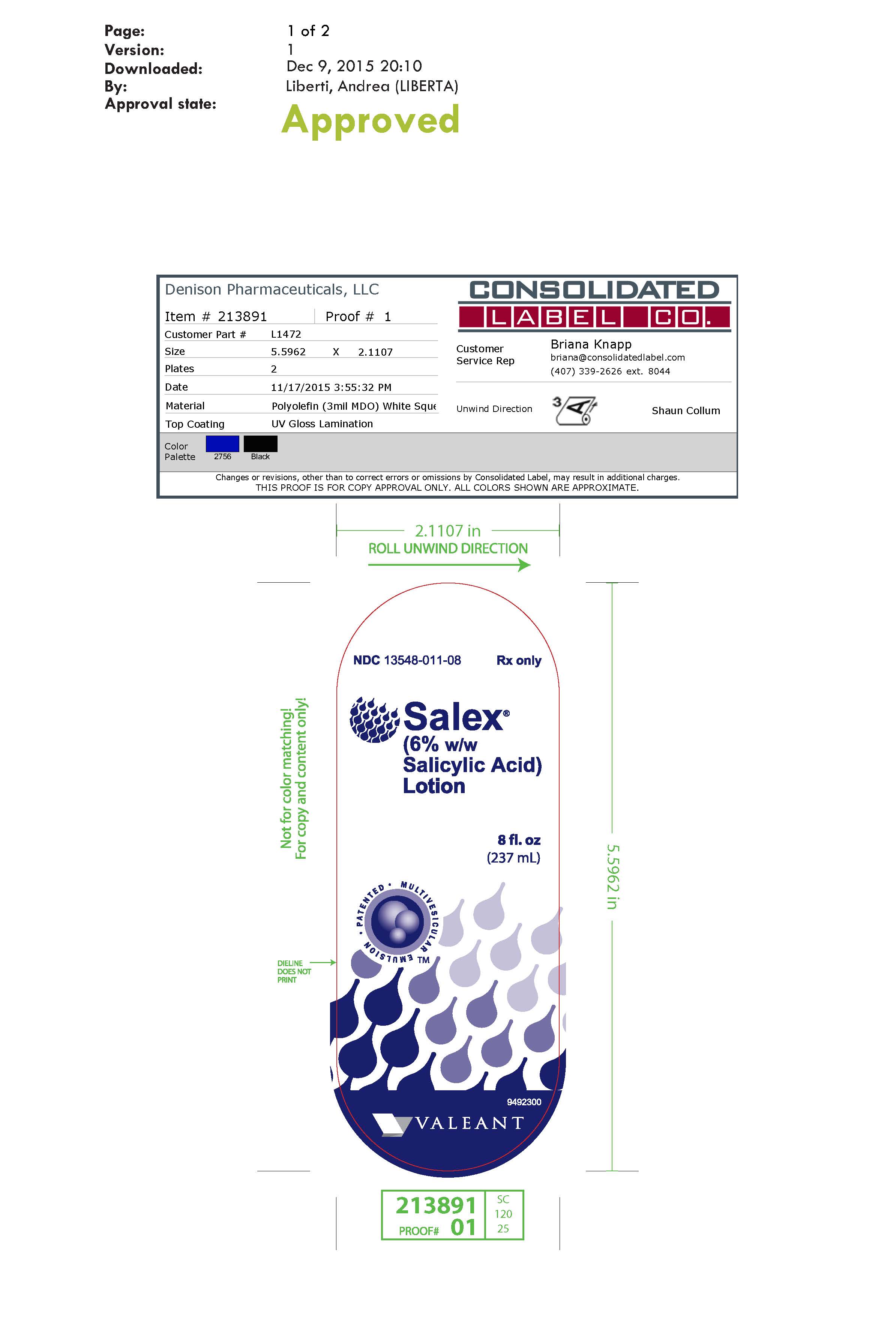 Salex: Package Insert / Prescribing Information